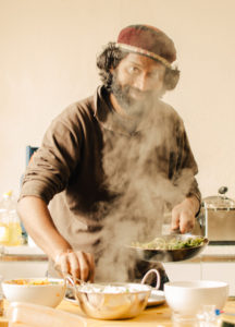 Mahesh in cooking workshop